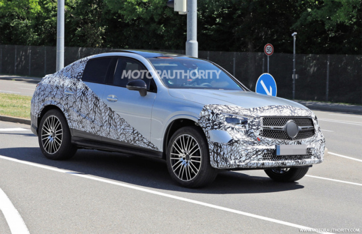 2024 mercedes-benz glc-class coupe spy shots and video: coupe-like crossover coming with lots of tech