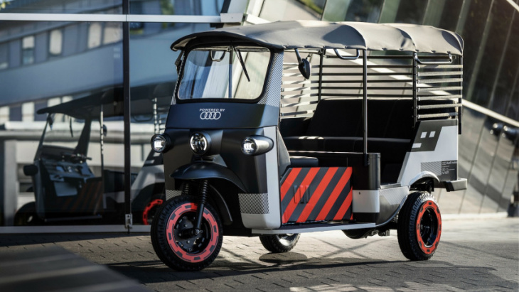 meet the electric rickshaw with audi e-tron power