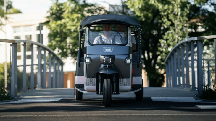 meet the electric rickshaw with audi e-tron power