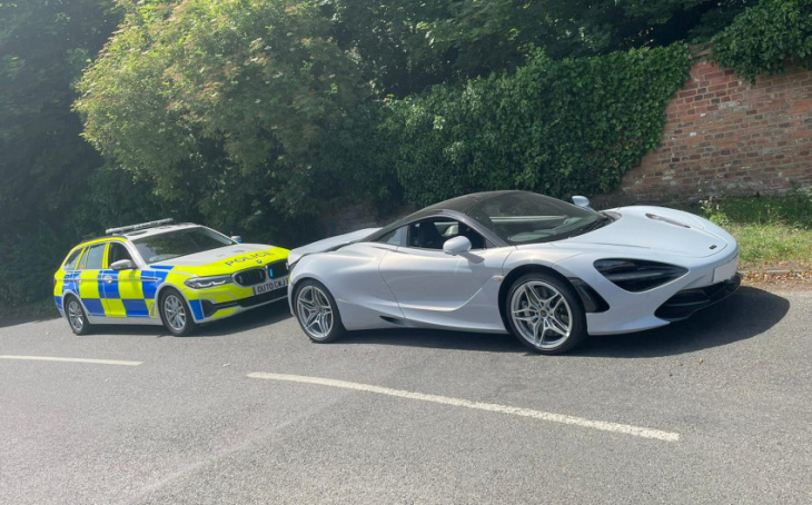 thames valley police seize mclaren 720s after driver claims he was driving it to charge battery