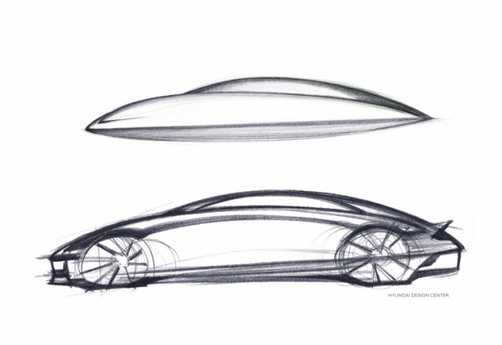 hyundai motor teases new ioniq 6 in concept sketch; full design release this month