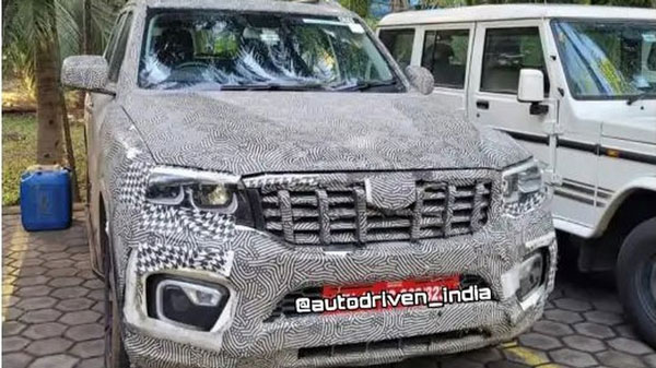 mahindra scorpio n spotted with side-facing seats