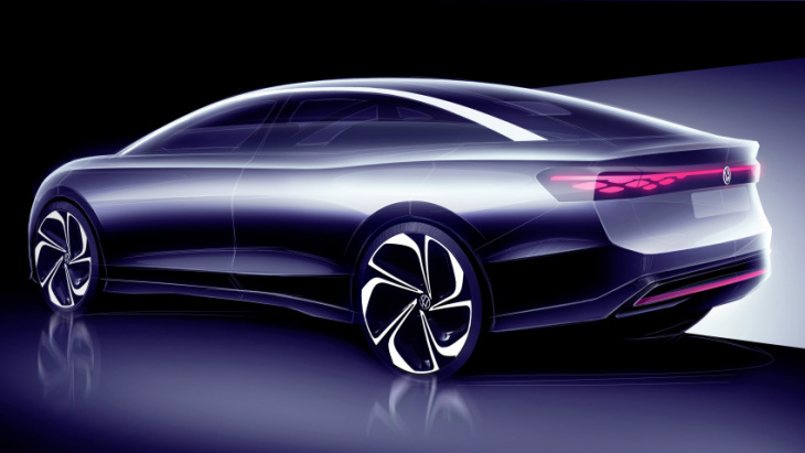 the volkswagen id. aero concept will preview a swoopy production saloon
