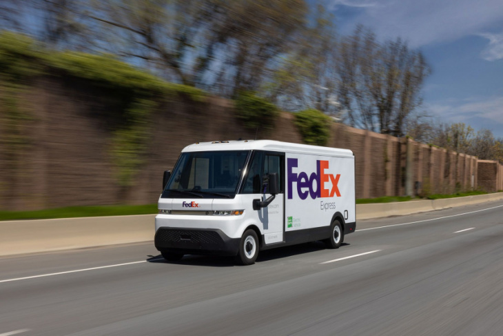 brightdrop delivers the first 150 ev vans to fedex