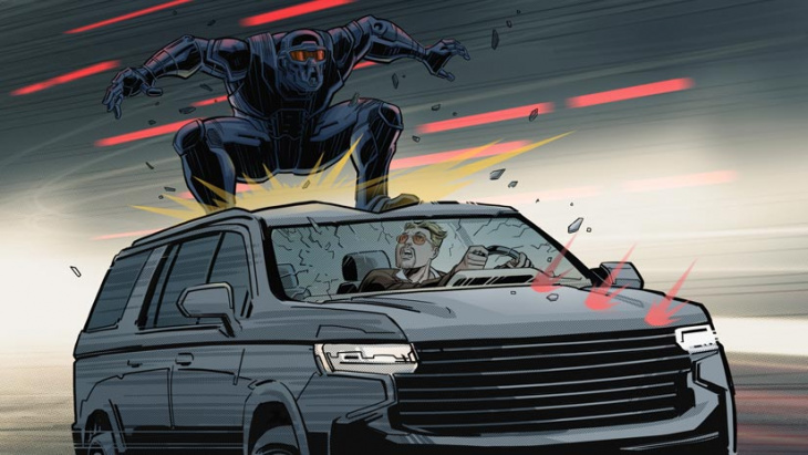 would insurance cover car damage from a superhero battle?