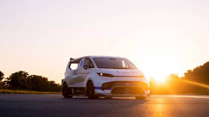 ford's supervan goes green thanks to 2000hp all-electric powertrain