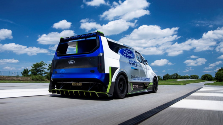 ford's supervan goes green thanks to 2000hp all-electric powertrain