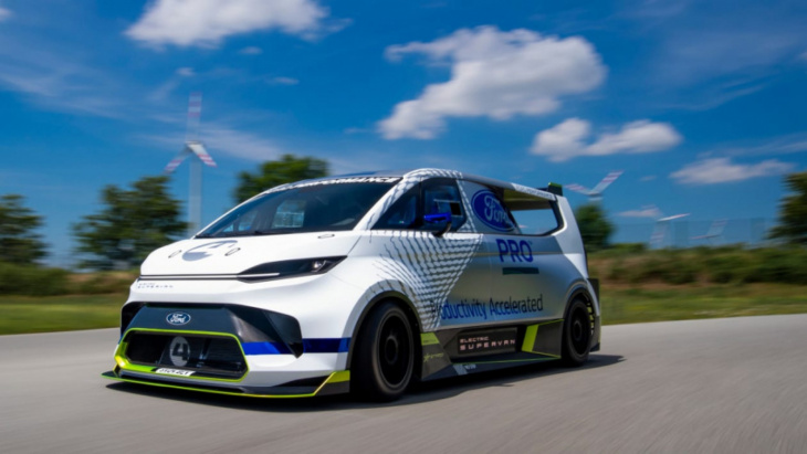 ford pro electric supervan is the fastest ford transit you’ve ever seen