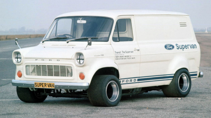 ford pro electric supervan debuts – 1972bhp van to complete goodwood hillclimb
