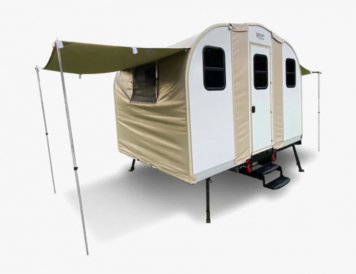 this fold-out, solar-powered camping trailer sounds just about perfect