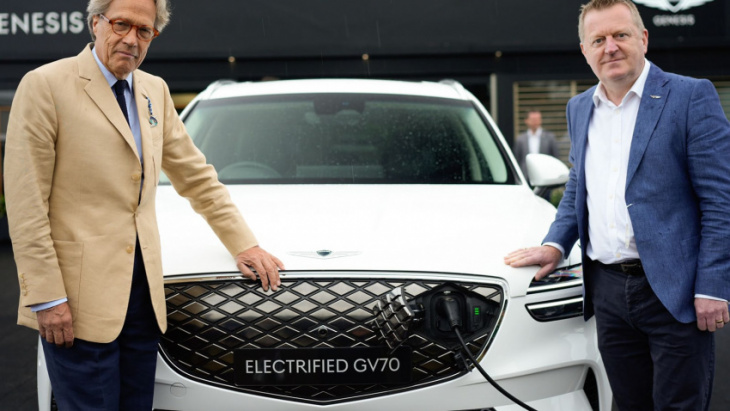 genesis gv70 electric first look review: charging up goodwood