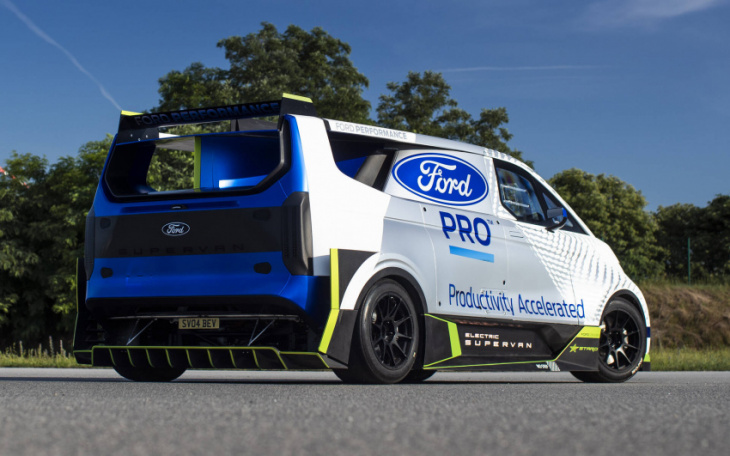 1,973-hp ford pro electric supervan is super-fast, super-cool