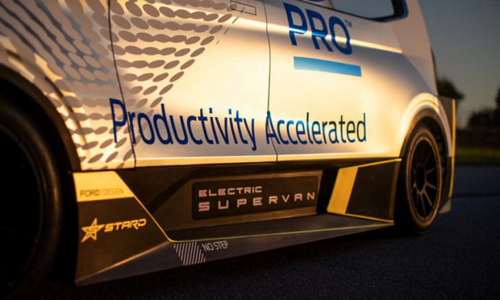 the ford electric supervan is a bonkers 1,973hp commercial van