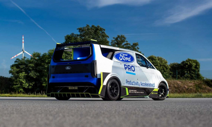 the ford electric supervan is a bonkers 1,973hp commercial van