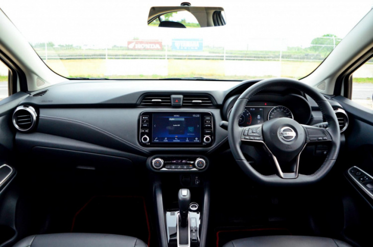 android, energetic eco  an upgraded almera  provides a ride that belies  its diminutive displacement