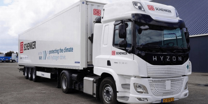 db schenker to rent hyzon fuel cell trucks via hylane