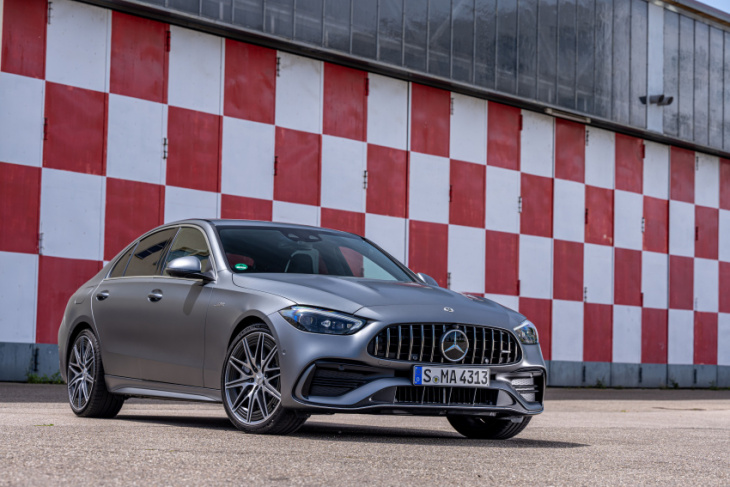 2023 mercedes-amg c 43 borrows f1 tech to push out up to 425 hp