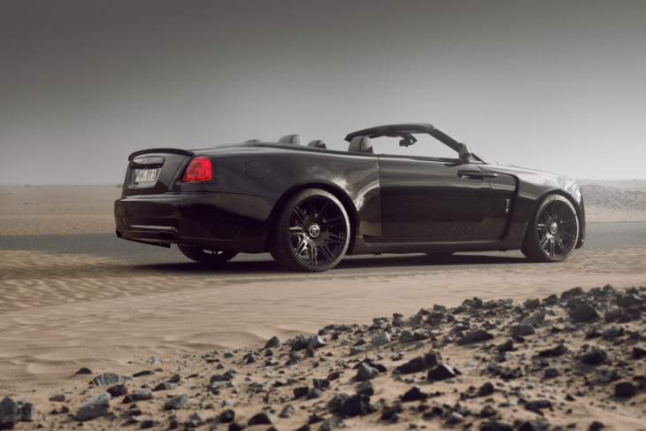 spofec builds 3 overdose convertibles based on the rolls-royce dawn black badge
