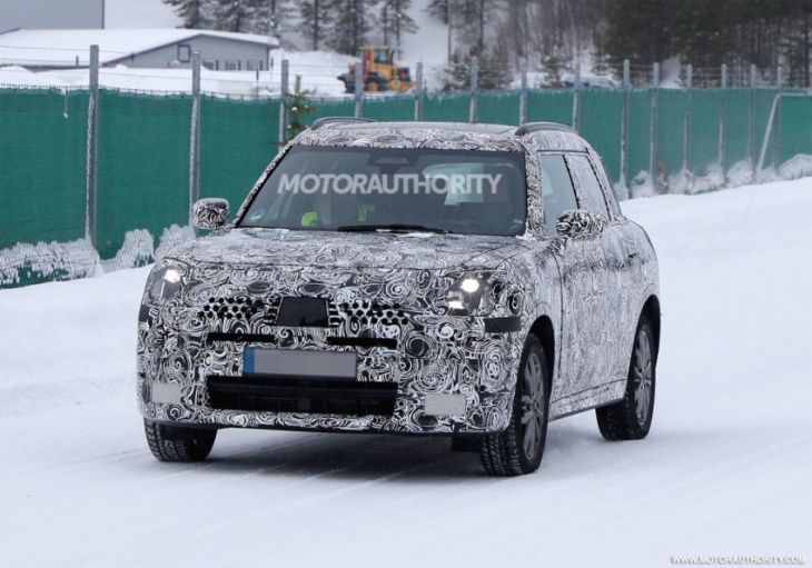 2024 mini countryman spy shots and video: ice and electric power on the menu