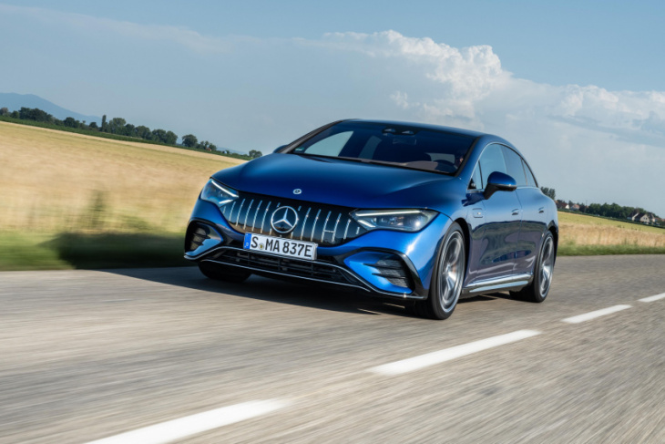 2023 mercedes-amg eqe blends ultimate comfort with 3.2-second 0-60