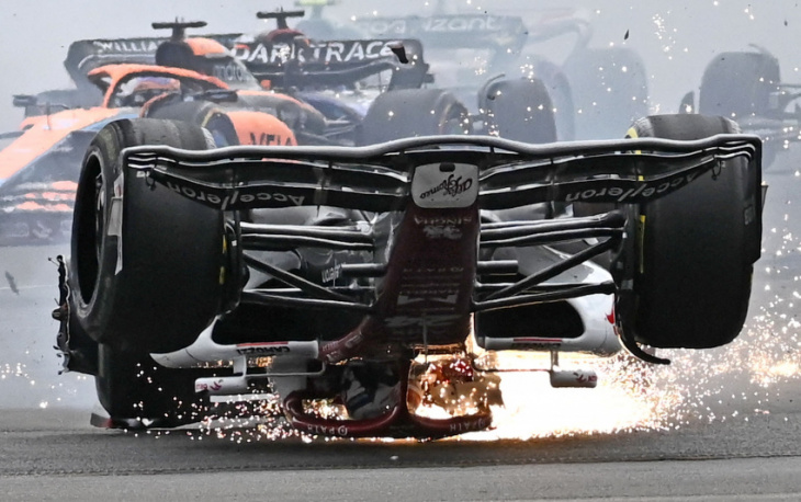 zhou guanyu says fire was biggest fear in horrifying f1 british grand prix crash