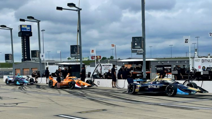 andretti and ecr lap iowa speedway in private test session