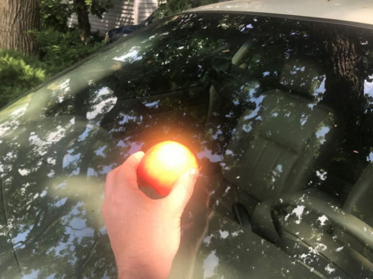 try this secret apple trick on a car windshield and watch the magic happen