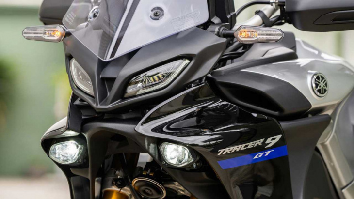 spotted: yamaha tests 2023 tracer 9 gt adaptive cruise control