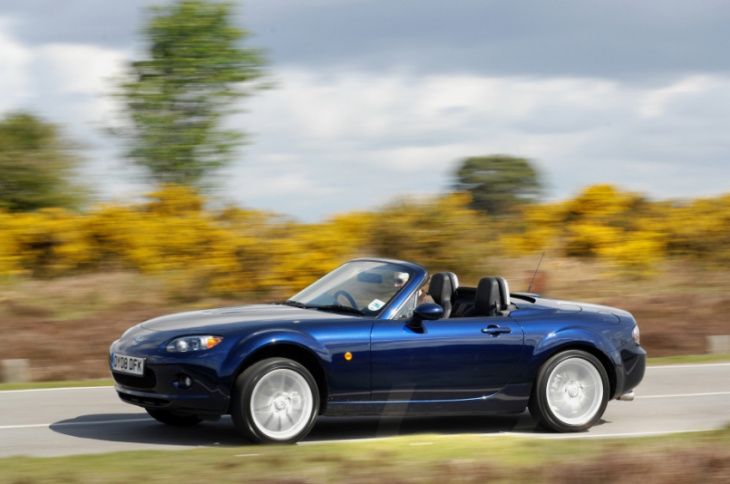 this mazda mx-5 miata is the best used sports car under $15,000 in 2022 according to u.s. news