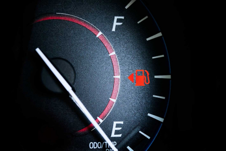 how far can you drive with your fuel light on?