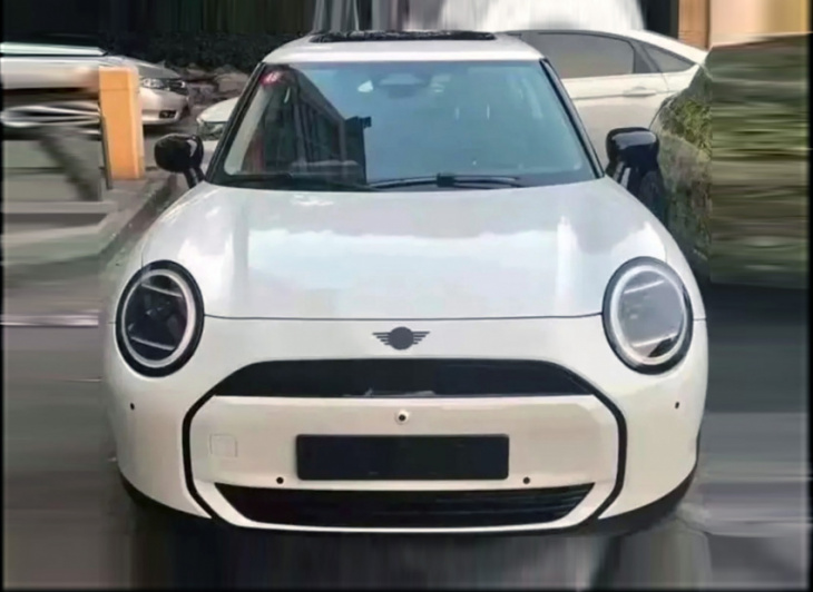 2024 mini hatch spied in all-electric form