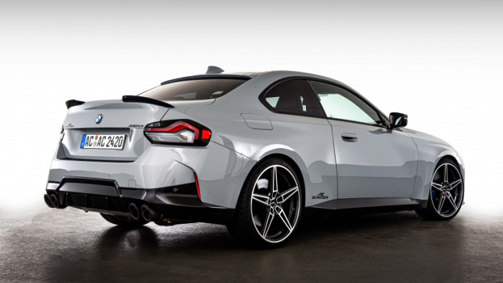 ac schnitzer’s bmw m240i has 414bhp and a strange two-piece rear spoiler