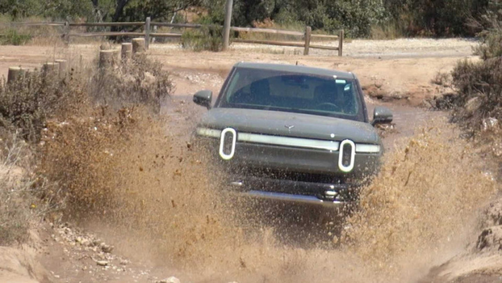check out this cool rivian r1t fan-made off-road commercial
