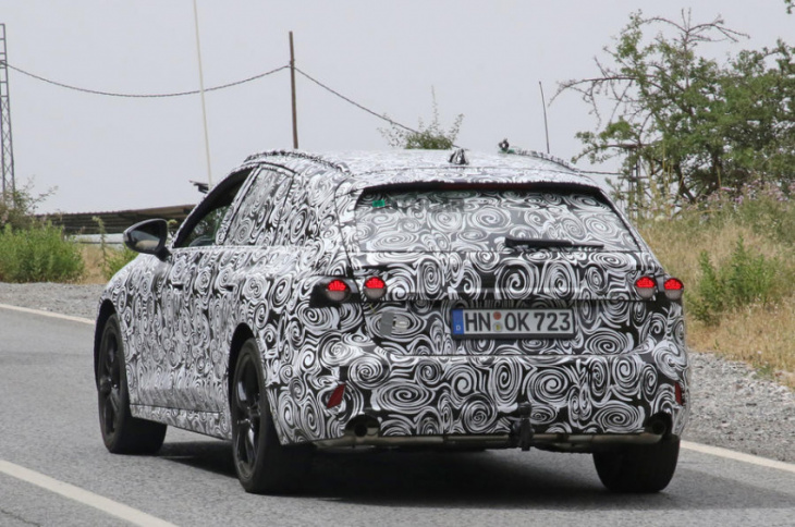 audi rs4 avant spied with “loud” phev engine