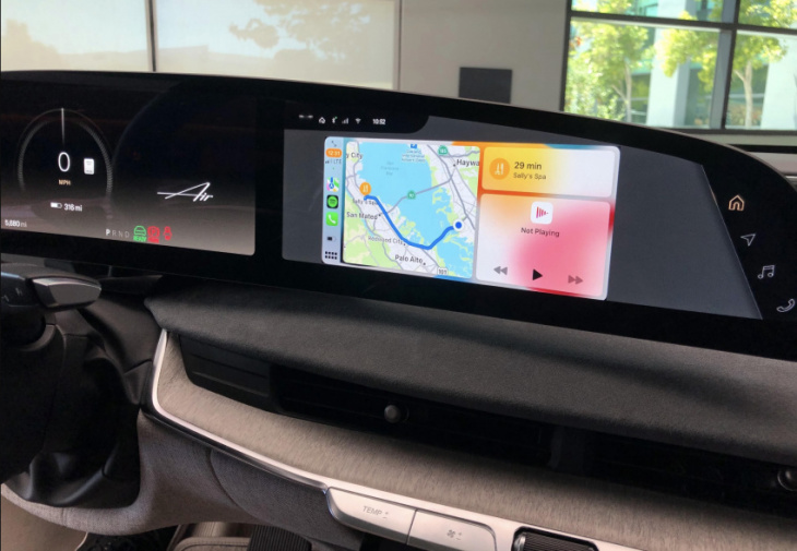 lucid air spotted testing apple carplay for update next quarter