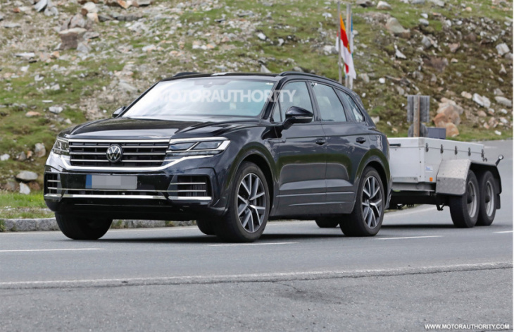 2023 volkswagen touareg spy shots and video: mild update for mid-sizer