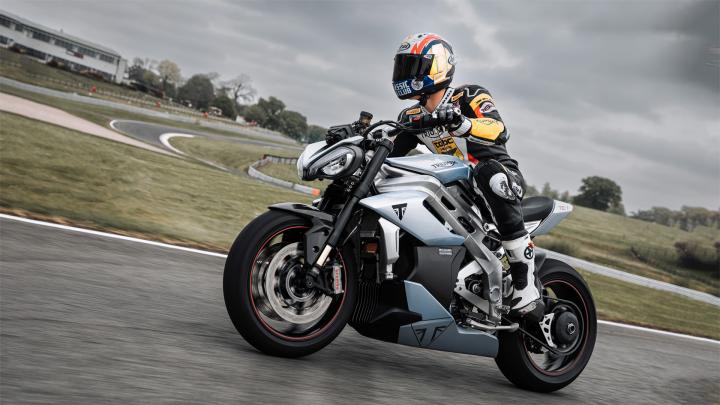 triumph te-1 electric motorcycle performance figures revealed