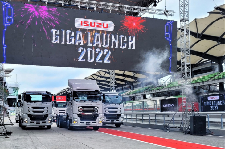 isuzu malaysia launches 5 models from all-new giga truck range