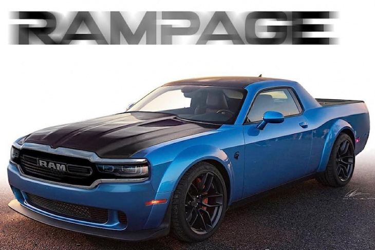 dodge is teasing a challenger-based maverick fighter as its upcoming ‘rampage’