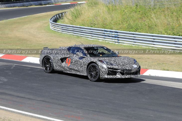 spied! hybrid chevrolet corvette 'e-ray' caught lapping nürburgring