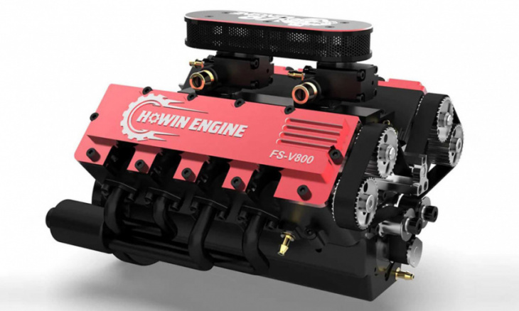 the toyan fs-v800 is a scale v8 engine that runs on nitrofuel