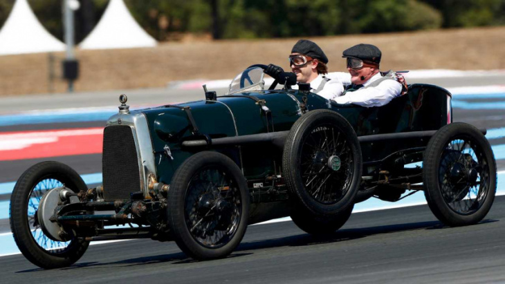 watch sebastian vettel drive 100-year-old aston martin race car