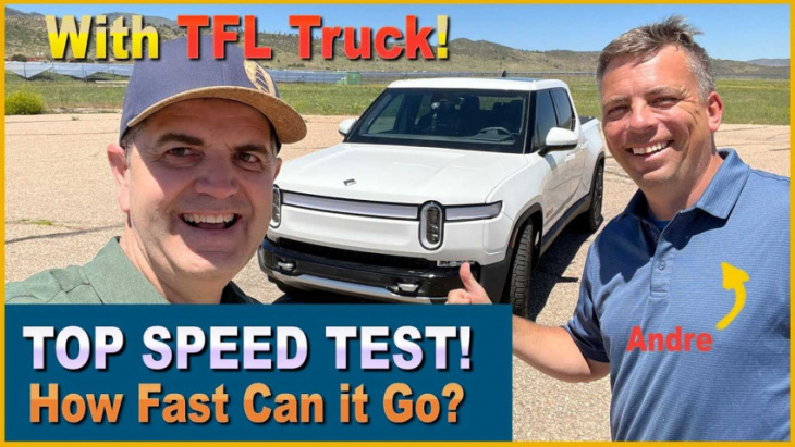 rivian r1t electric pickup truck top speed test