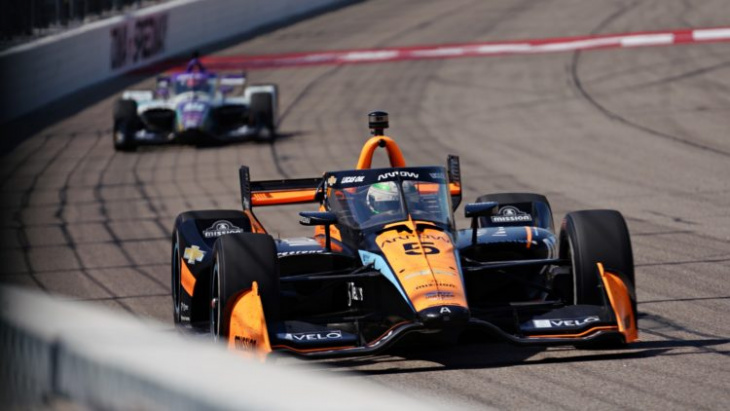 o’ward takes victory in iowa as newgarden crashes out