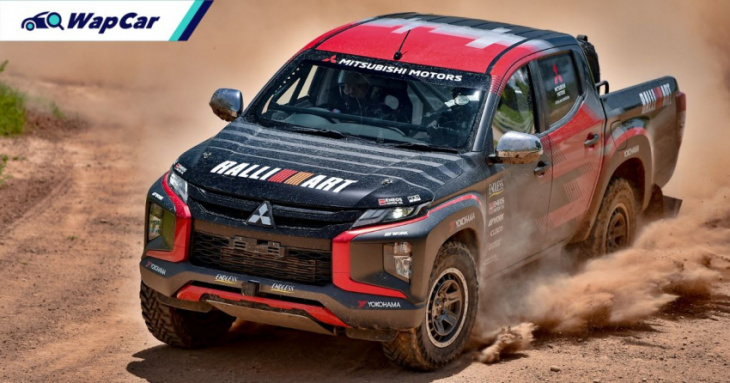 on your marks, get set and the mitsubishi triton is ready to go in the asia cross country rally