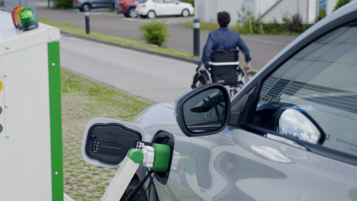 ford’s robotic electric vehicle charging stations will help people with disabilities