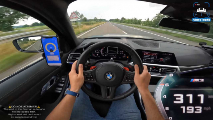 bmw m3 with 700 hp shows no mercy to autobahn in top speed run