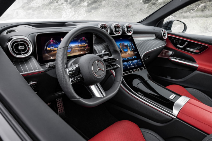 android, 2023 mercedes-benz glc: refreshed styling, mild-hybrid powertrain, new infotainment system & more