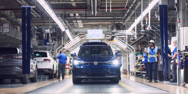 volkswagen kicks off production of the id.4 in the usa
