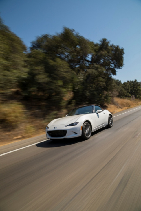2022 mazda mx-5 tops the list of the most fuel-efficient quick cars